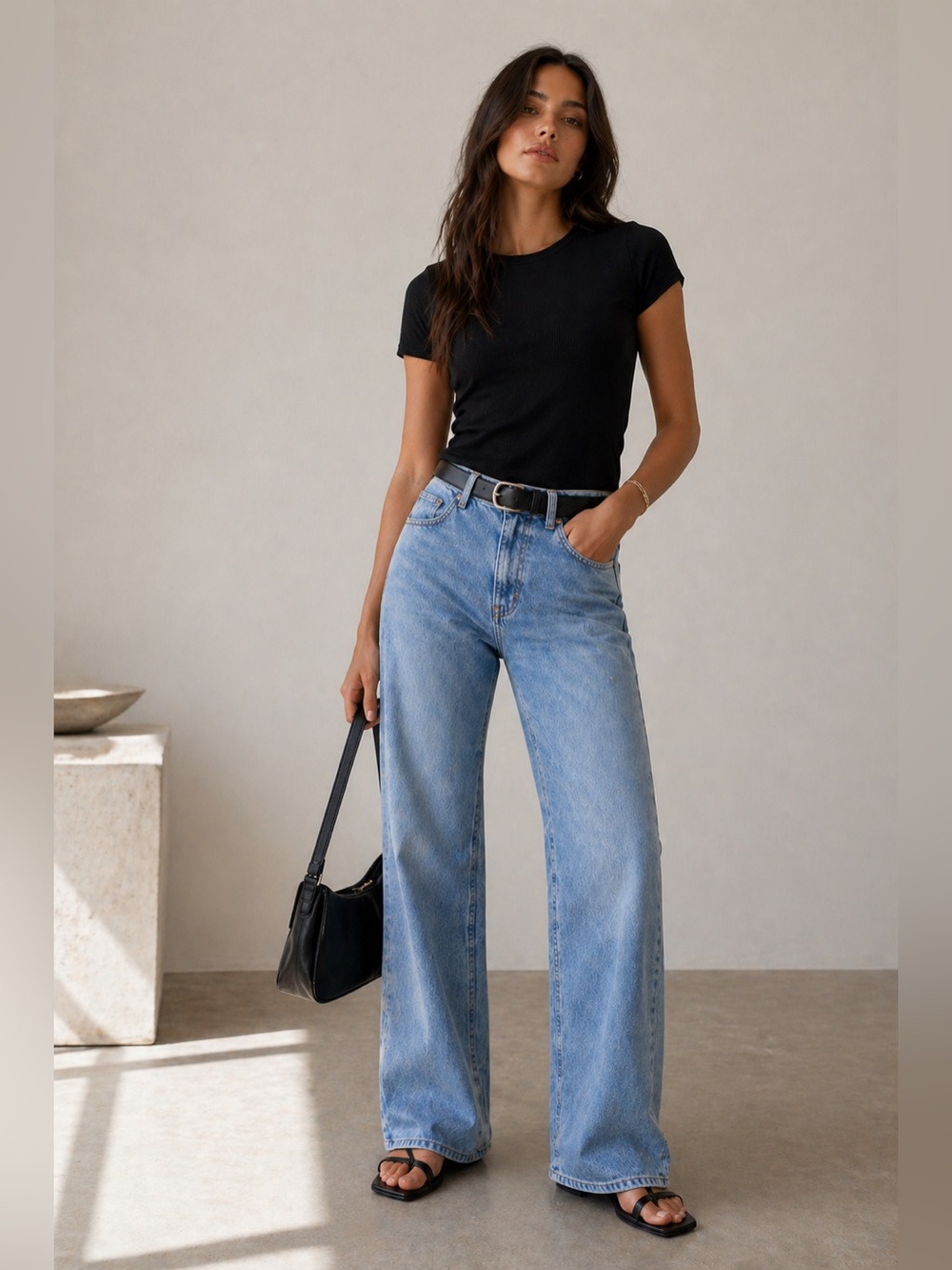 Levi’s 100% Cotton Wide Leg Superlow Jeans Mid Wash - Picture 5 of 5